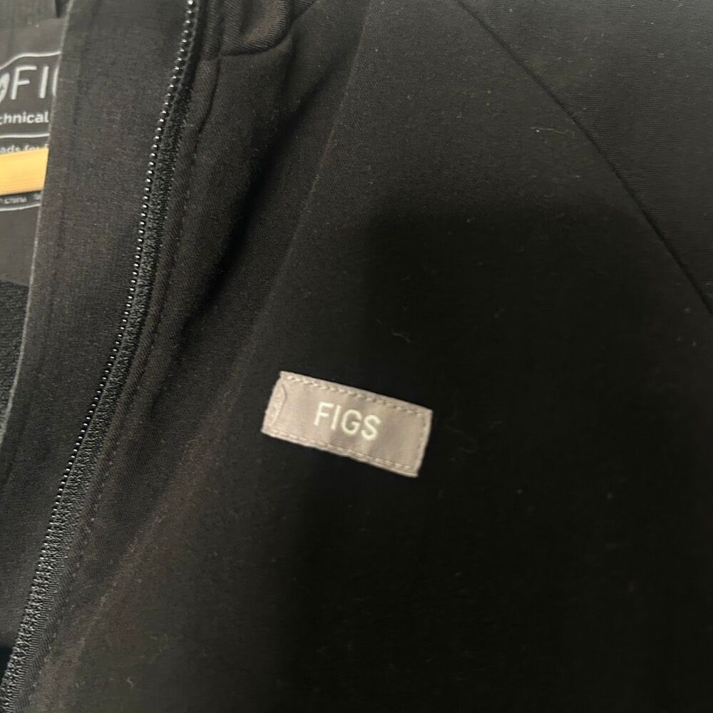 FIGS Technical Collection Scrub Jacket Black Size Small S - Picture 3 of 8